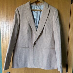 J. Crew Women's Tan and Cream Herringbone Blazer